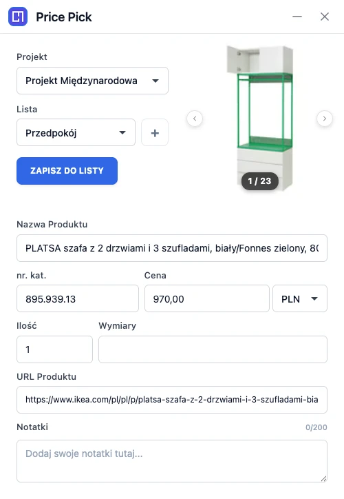 ToolArch Price Pick Chrome Extension